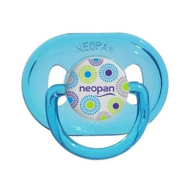 Chupeta Neopan Decorada 0 a 6 meses, convencional, azul com 1 unidade