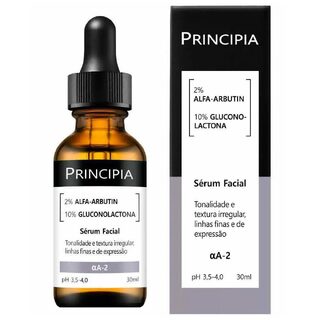 Sérum 2% Alfa - Arbutin + 10% Gluconolactone Principia Skincare Aa - 2 com 30ml
