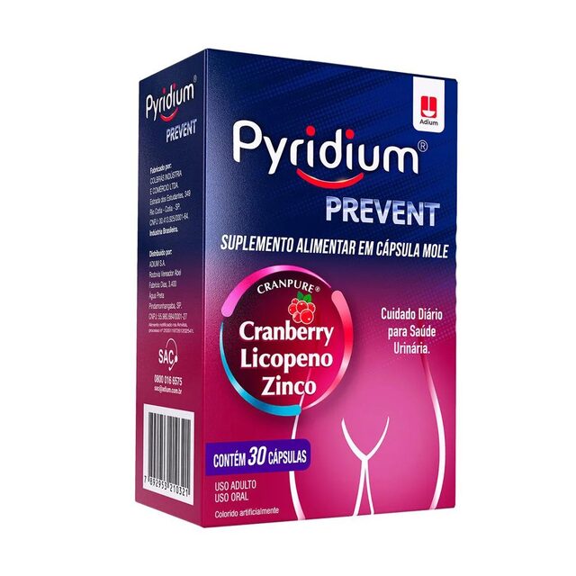 Suplemento Alimentar Pyridium Prevent, 30 cápsulas moles