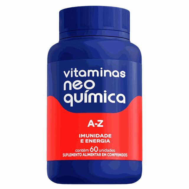 Vitaminas Neo Química A-Z frasco com 60 comprimidos
