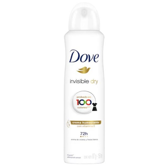 Desodorante Antitranspirante Dove Invisible Dry aerossol com 85mL
