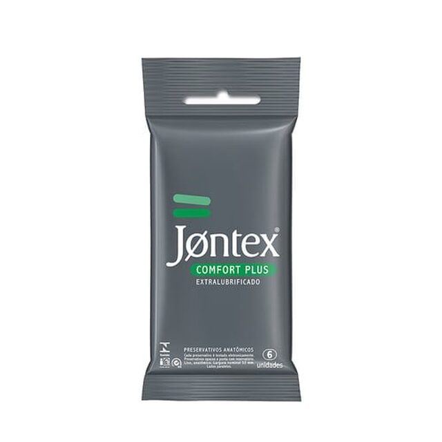 Preservativo Jontex confort plus, pacote com 6 unidades