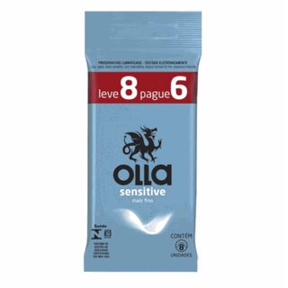 Preservativo Olla sensitive, pacote com 8 unidades
