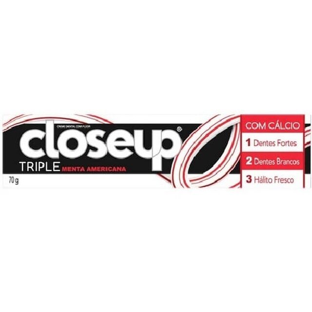 Creme Dental Closeup Triple menta americana, 1 unidade com 70g