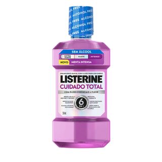 Enxaguante Bucal Antisséptico Listerine Cuidado Total 6 em 1 Sem Álcool Menta Intensa 250mL