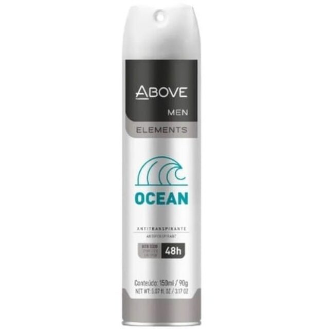 Desodorante Antitranspirante Above Men Elements ocean, aerossol, 1 unidade com 150mL