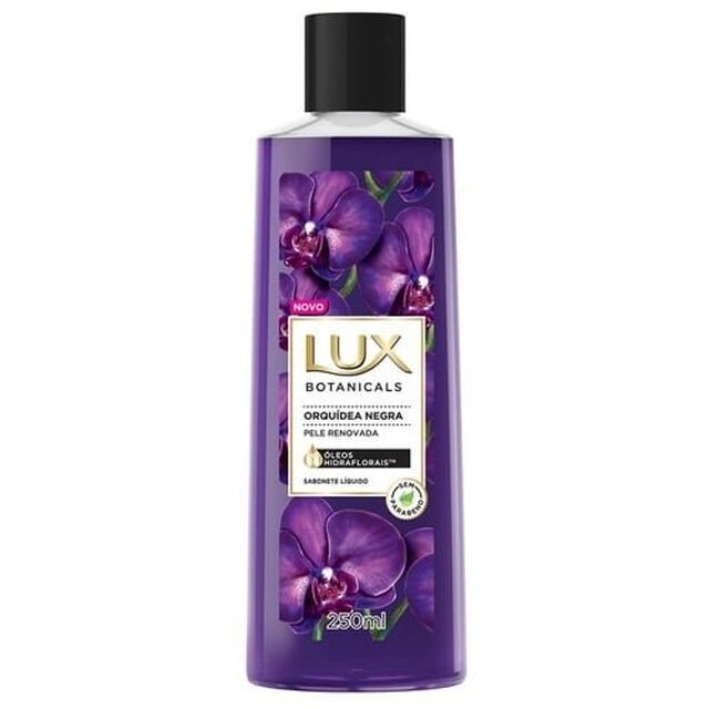 Sabonete Corporal Glicerinado Lux Botanicals Orquídea Negra líquido, frasco com 250mL