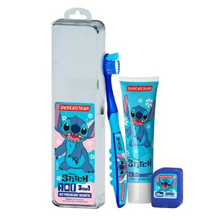 Kit de Higiene Bucal Infantil Dentalclean Stitch 3 em 1