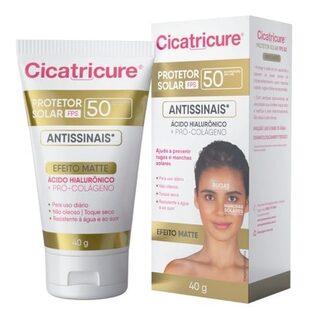 Protetor Solar Facial Cicatricure Antissinais FPS 50, 40g