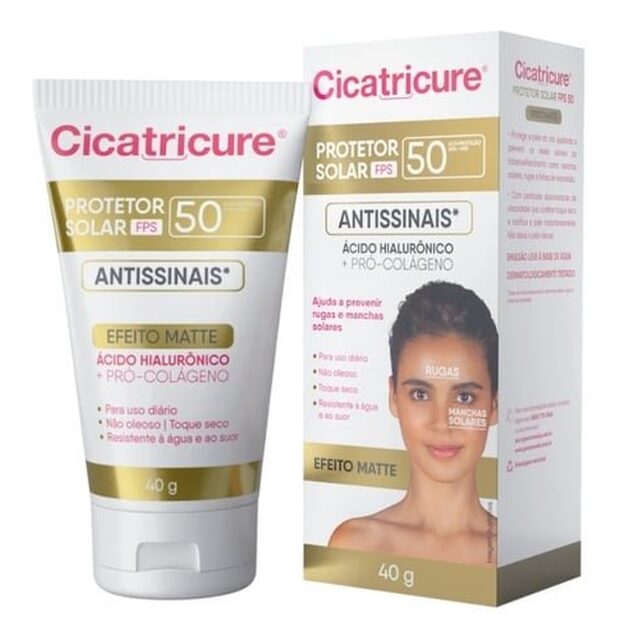 Protetor Solar Facial Cicatricure Antissinais FPS 50, 40g