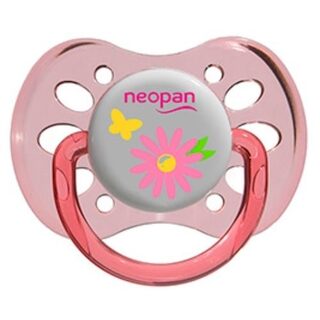 Chupeta Neopan Decorada 6+ meses, universal, rosa com 1 unidade