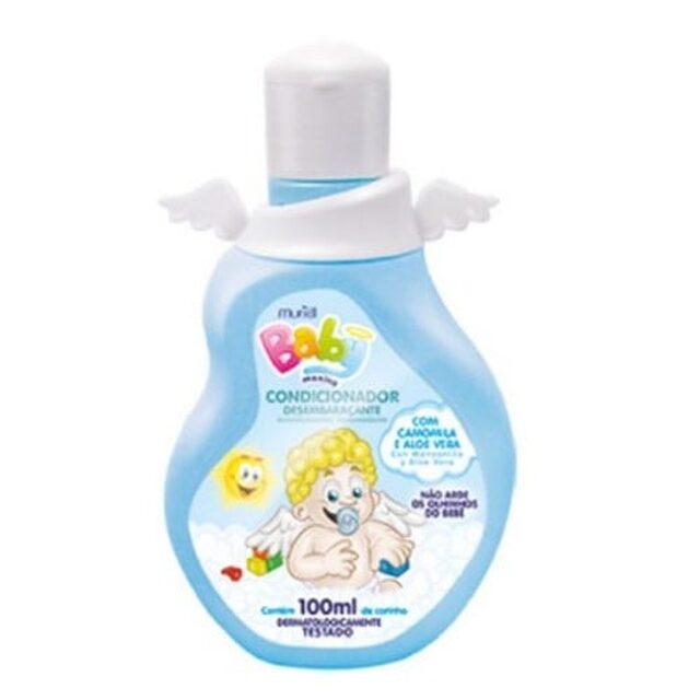 Condicionador Desembaraçante Muriel Baby pote azul com 100mL
