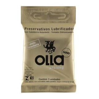 Preservativo Olla bolso, prolong, pacote com 3 unidades