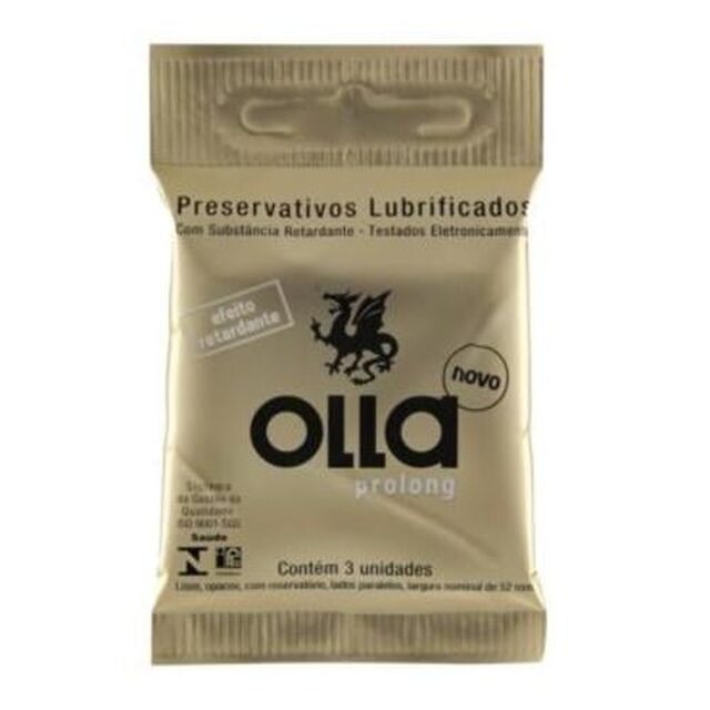 Preservativo Olla bolso, prolong, pacote com 3 unidades