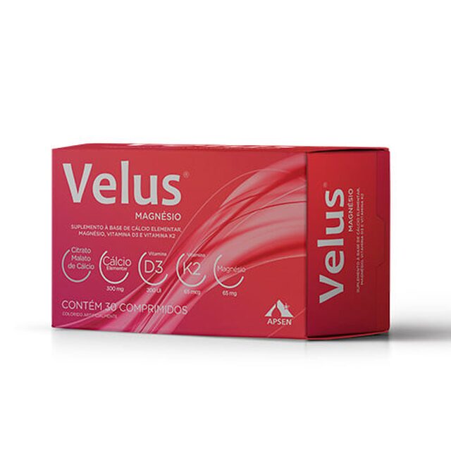Velus Magnésio caixa com 30 comprimidos