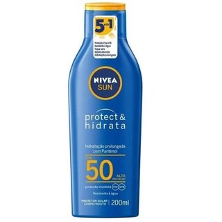 Protetor Solar Corporal e Facial Nivea Sun Protect & Hidrata FPS 50, 1 unidade com 200mL