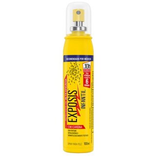 Repelente Infantil Exposis 6+ meses, spray com 100mL