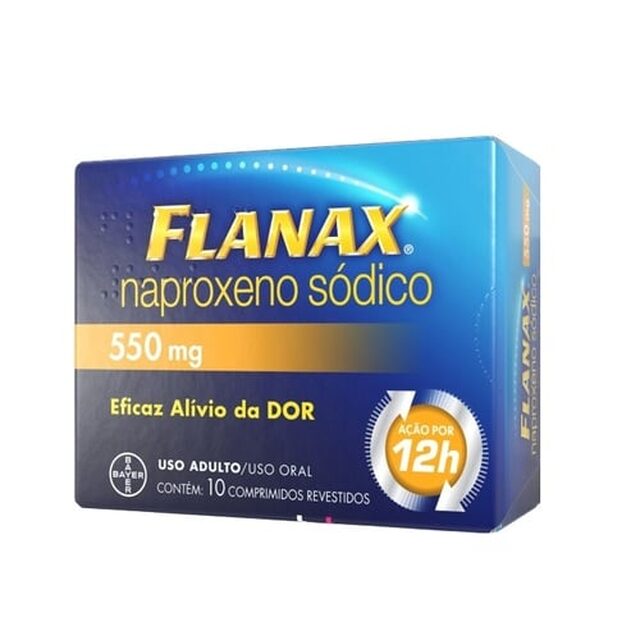 Flanax 550mg, caixa com 10 comprimidos revestidos