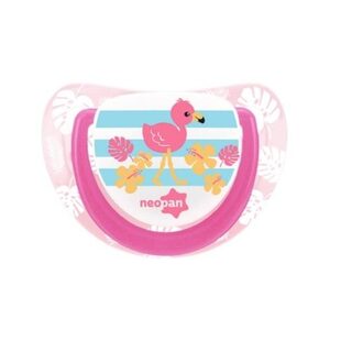Chupeta Neopan Estampada 6+ meses, flamingo, rosa com 1 unidade