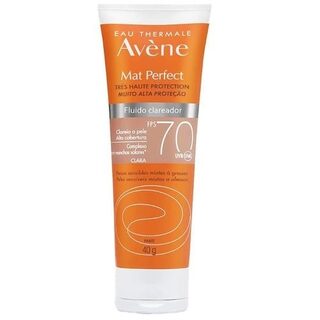 Protetor Solar Facial Avéne Mat Perfect Fluido Clareador com cor, clara, FPS 70 com 40g