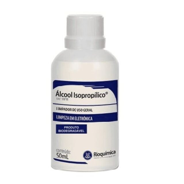 Álcool Isopropílico RioQuímica, frasco com 50mL