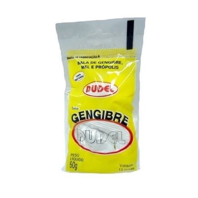 Bala de Gengibre Dudel mel e própolis com 40g