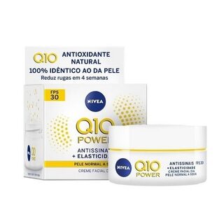 Creme Facial Antissinais Nivea Q10 Power Dia Pele Normal a Seca FPS 30, 52g