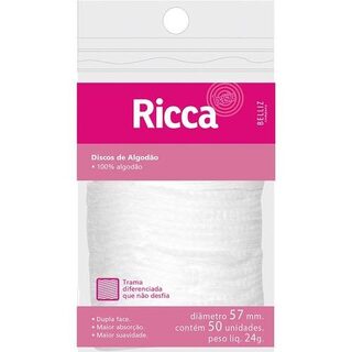 Algodão Ricca em Discos, 50 unidades
