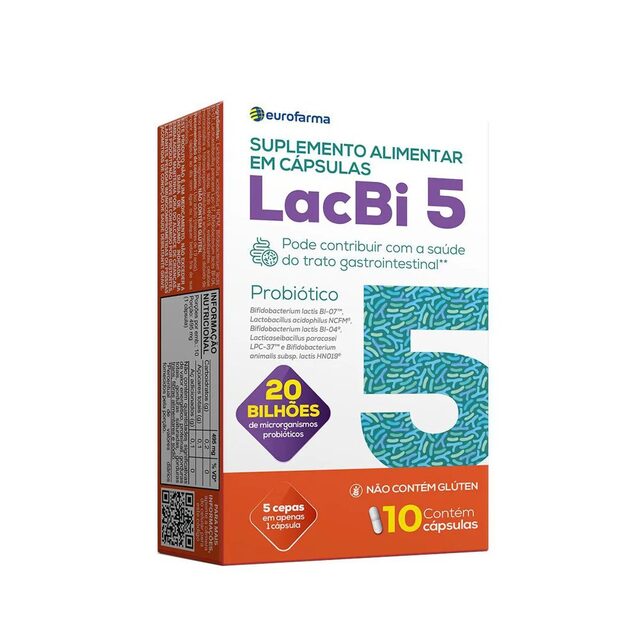 Probiótico LacBi 5, 10 cápsulas