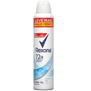 Desodorante Antitranspirante Feminino Rexona Cotton Dry aerossol, 1 unidade com 250mL