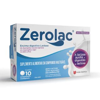 Zerolac 10.000 FCC, 10 comprimidos mastigáveis