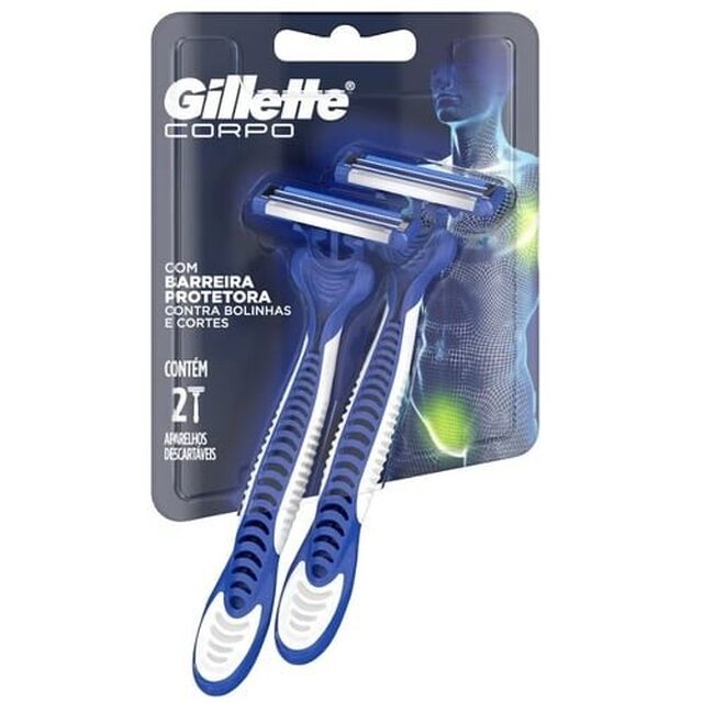 Aparelho para Barbear Descartável Gillette Corpo 2 unidades