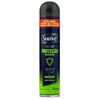 Desodorante Antitranspirante Suave Men proteção intensa, antibacterial, aerossol com 200mL