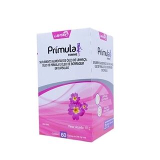Prímula Femme 750mg, caixa com 60 cápsulas