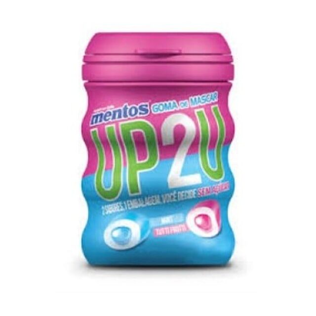 Chiclete Mentos UP2U mint e tutti-frutti com 56g