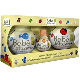 Kit Infantil Bebê Natureza Suave shampoo com 230mL + condicionador com 230mL + colônia com 30mL