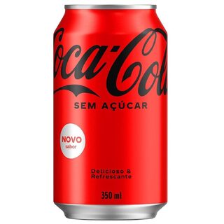 Refrigerante Coca-Cola Zero lata, 1 unidade com 350mL