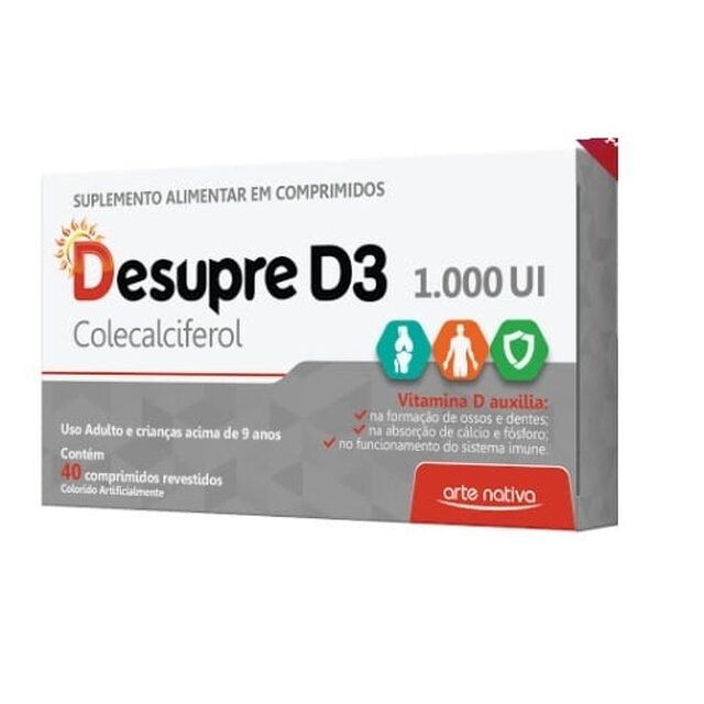 Desupre D3 1000UI, caixa com 40 comprimidos