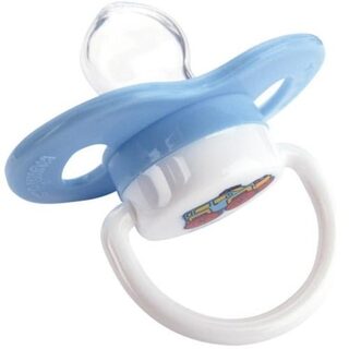 Chupeta Kuka Plus 0 a 6 meses, bico universal, azul, sortida com 1 unidade