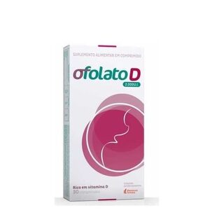 Ofolato D 2.000UI, caixa com 30 comprimidos
