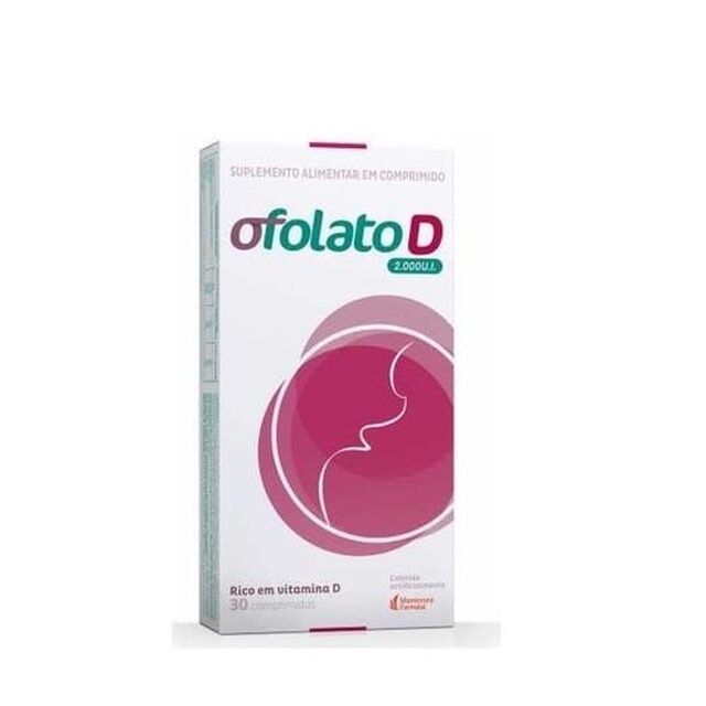 Ofolato D 2.000UI, caixa com 30 comprimidos