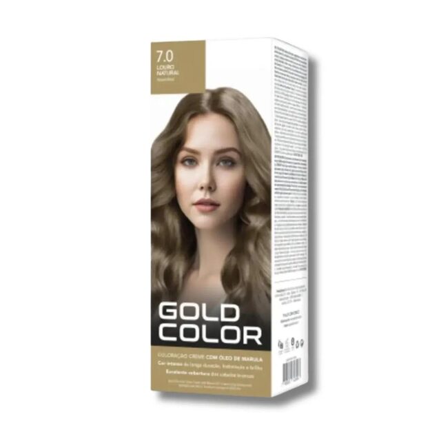 Coloração Creme Cor 7.0 Louro Natural Gold Color