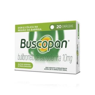 Buscopan 10mg, caixa com 20 drágeas