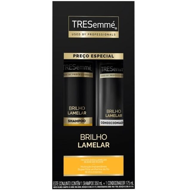 Kit Tresemmé Brilho Lamelar shampoo com 350mL + condicionador com 175mL