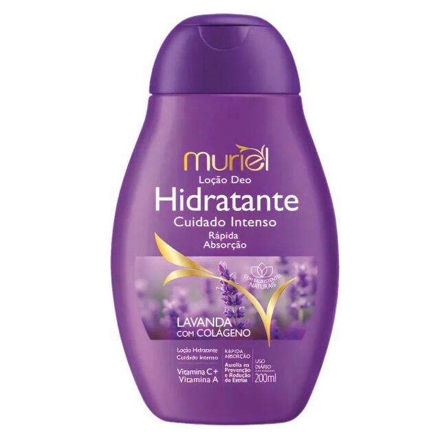 Loção Deo Hidratante Corporal Muriel Lavanda com Colágeno 200mL