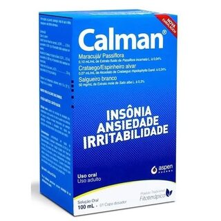 Calman 0,10mL/mL + 0,07mL/mL + 50mg/mL, caixa com 1 frasco com 100mL de solução de uso oral + copo dosador