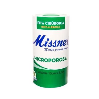 Fita Cirúrgica Missner Microporosa flexível, 10cm x 4,5m