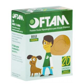 Protetor Ocular Oftam P, bege, com 20 unidades