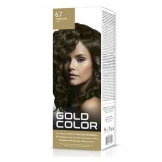 Coloração Creme Gold Color Cor 67 Chocolate.