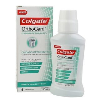 Solução Bucal Colgate OrthoGard sem álcool, frasco com 250mL
